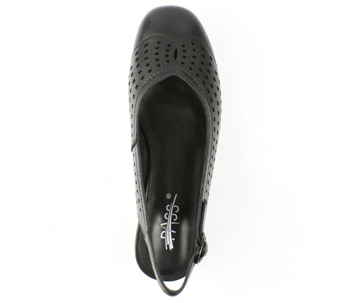 Sandale casual, dama, PASS COLLECTION, X460018A negru, piele naturala